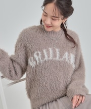 ロゴフェザーニット