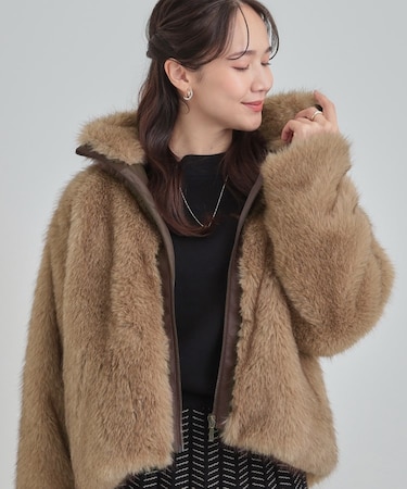 フェイクファーブルゾン