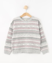 【旭山動物園応援商品】ノルディック柄 モールニット