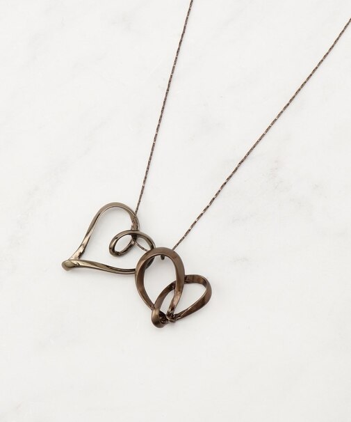 Wハートネックレス