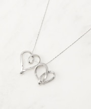 Wハートネックレス