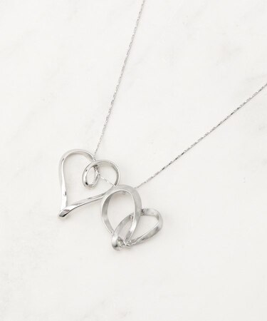 Wハートネックレス