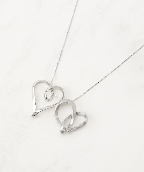 Wハートネックレス