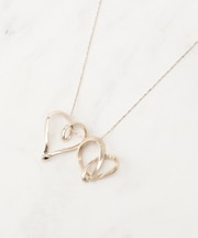 Wハートネックレス