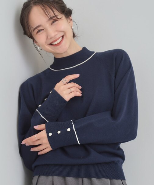 【洗濯機可/吸湿発熱】もちもちでチクチクしにくいハイネックニット