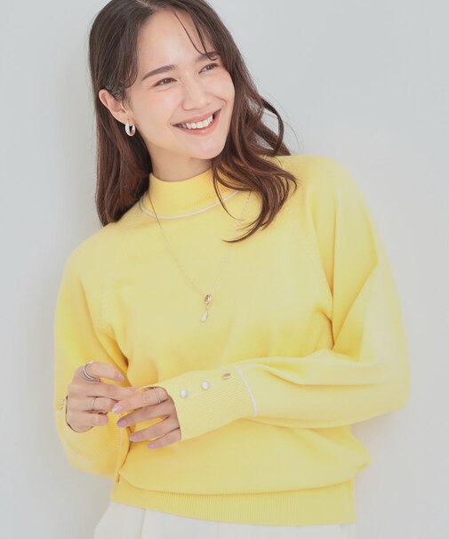 【洗濯機可/吸湿発熱】もちもちでチクチクしにくいハイネックニット