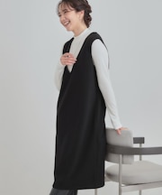 【2点セット/洗える/S-LL】時短でコーデ決まる ジャンドレ＆リブインナー