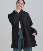 裏側ベロアジャージであったか ケーブルジャガードコーディガン