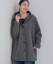 裏側ベロアジャージであったか キルトジャガードコーディガン