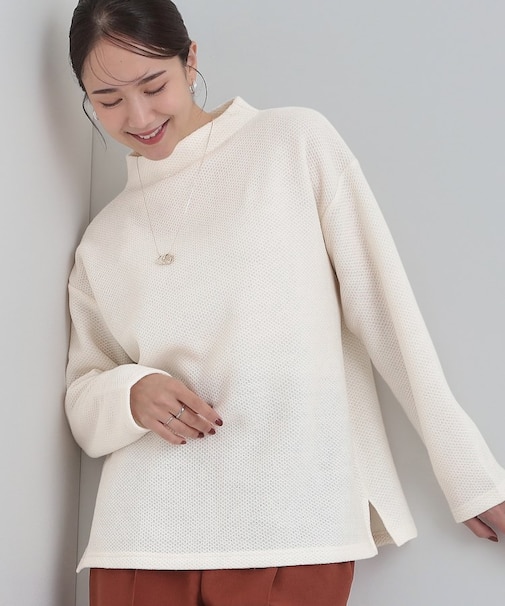 【あったか】モックネックニットソートップス