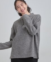 【あったか/洗濯機可/S-LL】モックネックニットソートップス