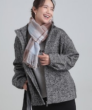 スタンドツイードブルゾン