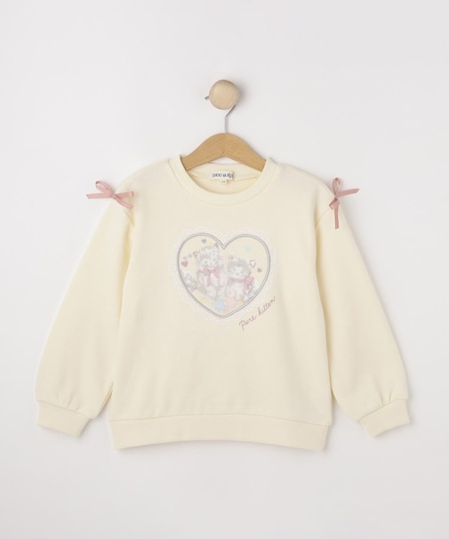 【100-150cm】オーガンジーモチーフスウェット