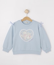 【100-150cm】オーガンジーモチーフスウェット