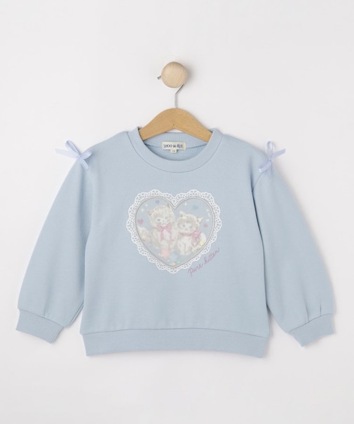 【100-150cm】オーガンジーモチーフスウェット