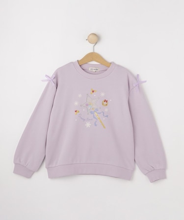 【100-150cm】オーガンジーモチーフスウェット