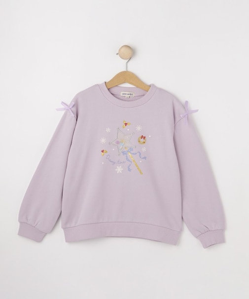 【100-150cm】オーガンジーモチーフスウェット