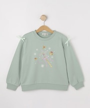 【100-150cm】オーガンジーモチーフスウェット