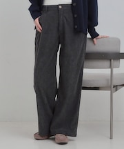 コーデュロイ ワイドストレートパンツ