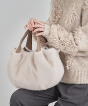 ファー2層2WAYトートバッグ