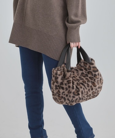 ファー2層2WAYトートバッグ