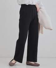 【洗える／毛玉レス】表面がきれいなストレートパンツ