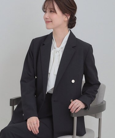 【セットアップ可能】サッと軽やかに羽織りやすいWブレストジャケット