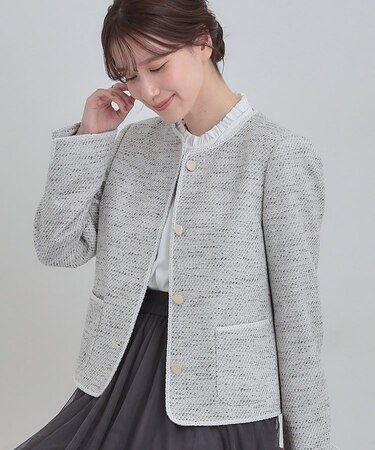 柔らかく軽い ライトツイードジャケット