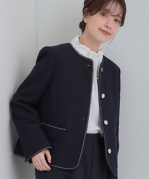 柔らかく軽い ライトツイードジャケット