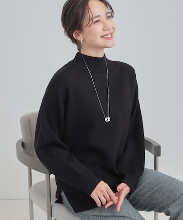 【洗濯機可/S-LL】もちもちハイネックニット