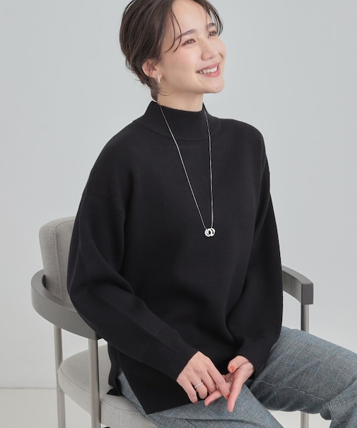 【洗濯機可/S-LL】もちもちハイネックニット