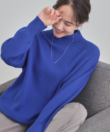 【洗濯機可/S-LL】もちもちハイネックニット