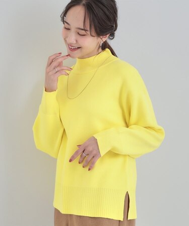 【洗濯機可/S-LL】もちもちハイネックニット