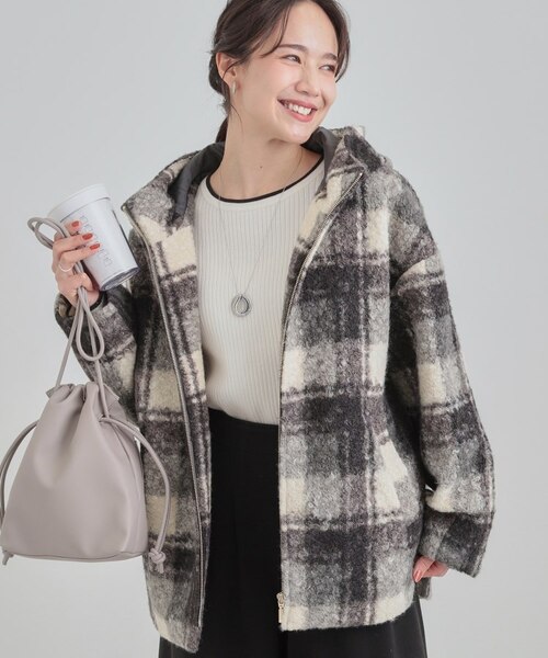 ブークレチェックフードコート｜シューラルーの通販｜&mall（アンド