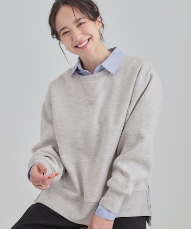 【あったか】ガゼット付き裏起毛スウェット