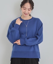 【あったか/S-LL】シンプルだから使いやすい ガゼット付き 裏起毛スウェット