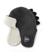 恐竜なりきり耳あて付きニット帽子