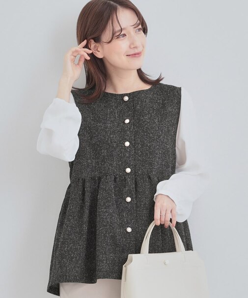 時短できちんと見えが叶う フェイクレイヤードブラウス