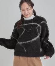 柄アソート ロングフェザーニット