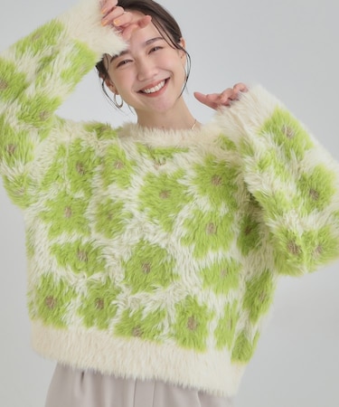 柄アソート ロングフェザーニット