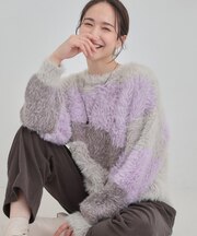 柄アソート ロングフェザーニット