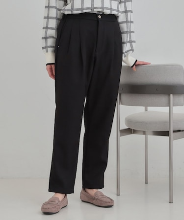 ウールフィール裏起毛テーパード