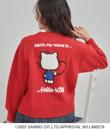 【HELLO KITTY コラボ】もちもちスウェットライクニット