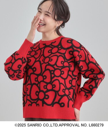 【HELLO KITTY コラボ】スウェットライクニット
