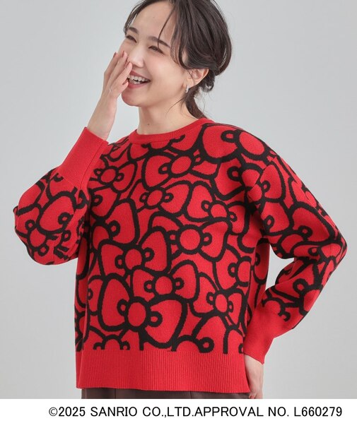 【HELLO KITTY コラボ】スウェットライクニット