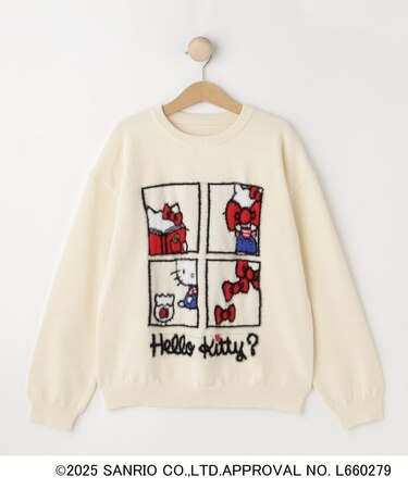 【HELLO KITTYコラボ】スウェットライクニット