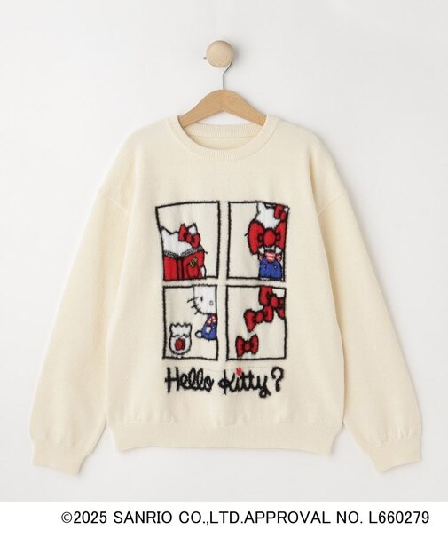 【HELLO KITTYコラボ】スウェットライクニット