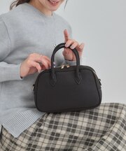 スエード調ボストンバッグ