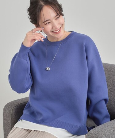 【洗濯機可/S-LL】さらに軽くなった スポンディッシュ裾フェイクトップス