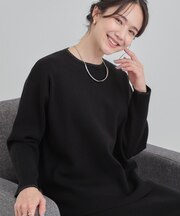 【洗濯機可/セットアップ可/毛玉になりにくい】クルーネックニット